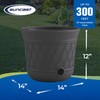 Suncast Lattice Hose Pot for Outdoor Garden Storage, Peppercorn -