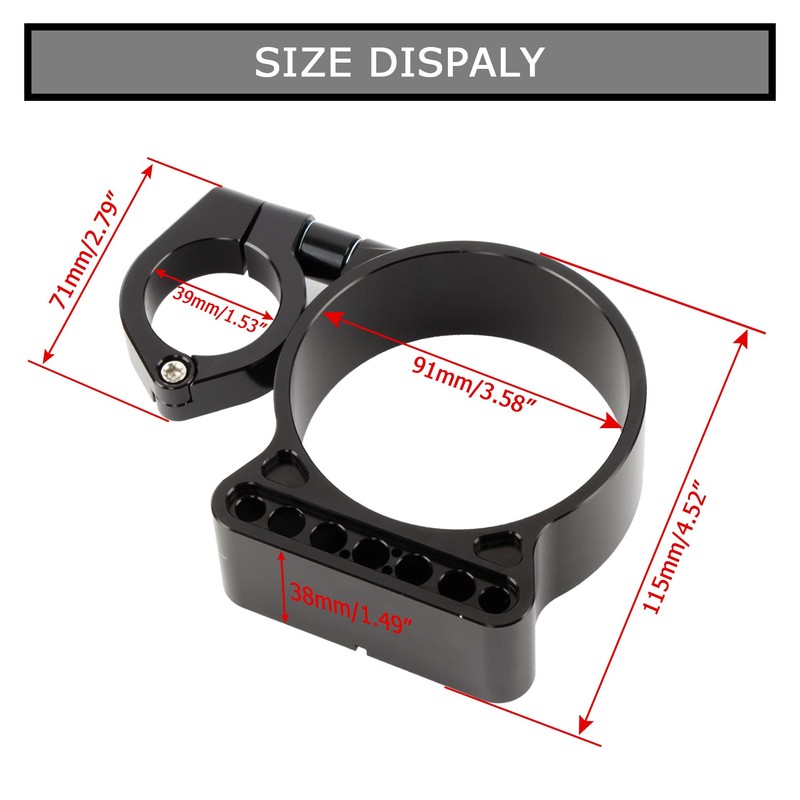 Speedometer Relocation Bracket Cover Side Mount Speedometer Instrument Housing for