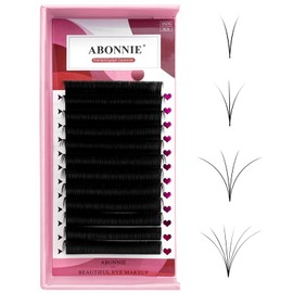 ABONNIE Easy fan lash extensions, Rapid Blooming Volume lash extensions, CC Curl cashmere Fan lash extensions, 0.07 Thickness 8-15mm Mixed Length Self Fanning Volume Lashes extension (CC-0.07,8-15mm)