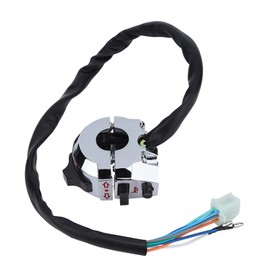 Motorcycle Handlebar Switch, Turn Signal, Horn, Light Function Switch, Left Handle, Aluminum Material, Wired Type, Wide Application, Practical, Bike Modification Control Switch, Handlebar Diameter 0.9