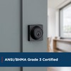 Weiser Elements Matte Black Square Deadbolt Lock, ANSI/BHMA Grade 3