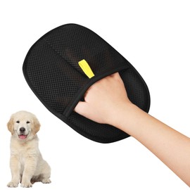 Azushwer Pet Grooming Gloves, Dog Cat Grooming Glove, Double Sided Pet Grooming Gloves, Static Removal Gloves for Pet Hair, Reusable Pet Cleaning Glove for Washing,Deshedding,Grooming