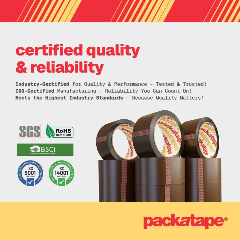 Packatape Packatape - 6 Rolls Per Pack 48MM x 66M