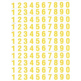 Numbers Numbers Yellow 10 mm Stickers 1 Sheet 140 mm x 110 mm