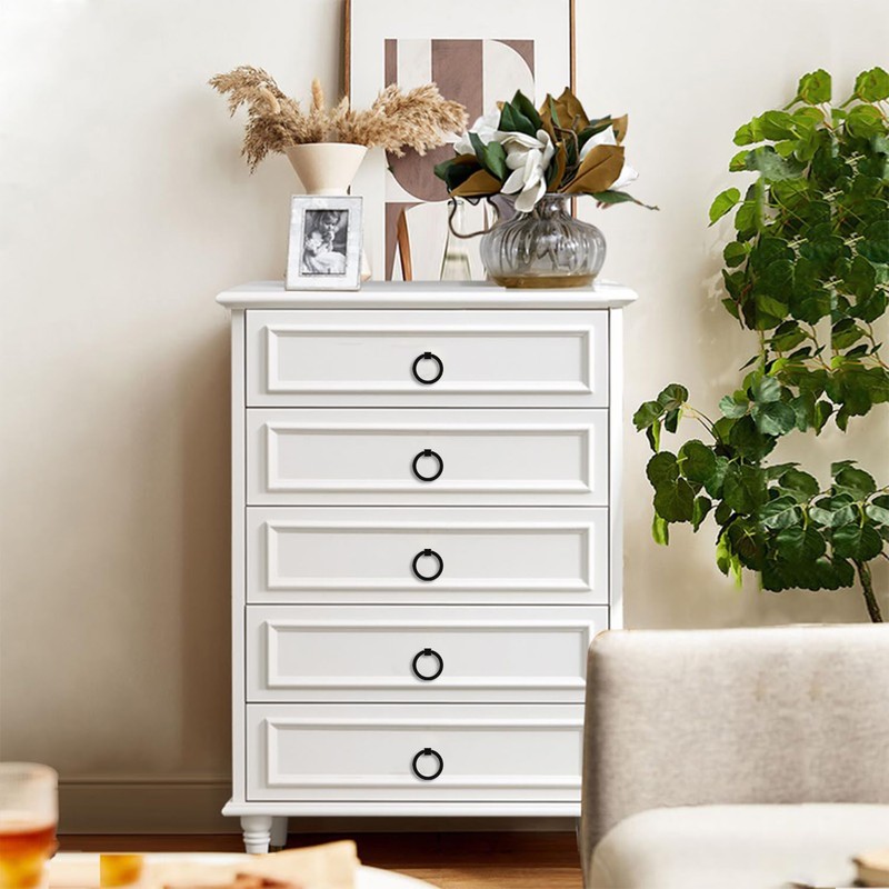 RZDEAL 8Pcs 2.0" x 1-7/8" Solid Brass Pulls for Dresser