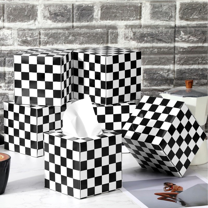Marsui 6 Pcs Tissue Cube Boxes 2 Ply Facial Tissues