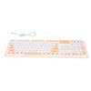 Foldable Silicone Keyboard 106 Keys Waterproof Dustproof Foldable USB Wired