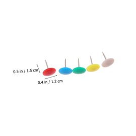 Operitacx Pack of 50 Pin Board Push Pins On The Wall Wooden Card Photo Card Wooden Push Metal Gear Decorative Thumb Nails Decorative Push Tacks