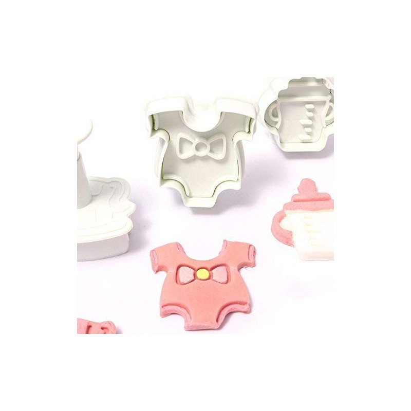 Yolli Fondant Cutter Plunger Set 4pcs Baby Shower Pram Rocking