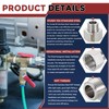 Kozelo Pack of 1, 3/4" Male NPT to 1/2" FeMale