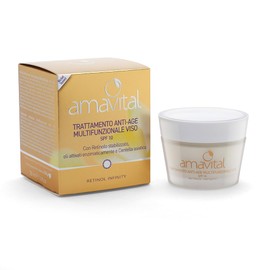 Amavital Retinol Infinity Anti-Age Multiaktive Behandlung LSF 10, Gesichtscreme mit stabilisiertem Retinol und Centella Asiatica, 50 ml
