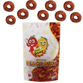 Extreme Chili Sour Gummy Candy, Veriety of Spicy, Sweet and Sour Flavors, Mesmerizing Spicy Mix Gummies 6 Ounce (Peach Ring)