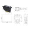 ASW-01 Universal Car Rocker Switch for Electric Window Regulator 12V/20A