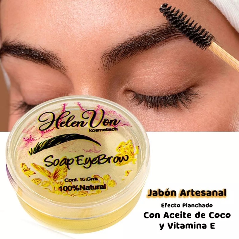 Helen Von Jabón Artesanal Para Cejas Efecto Planchado Natural
