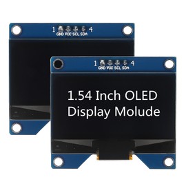 MELIFE 2pcs 1.54 Inch OLED I2C IIC Display Module, 128x64 Pixel SSD1309 Driver Self-Luminous OLED Screen Board for Arduino Raspberry Pi, Come with Storage Box