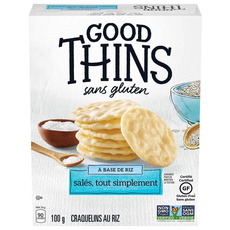Christie Good Thins Rice Thins Simply Salt Saltines, 100g/3.5oz