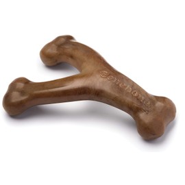 Benebone Wishbone Durable Dog Chew Toy for Aggressive Chewers, Made in USA, Small, Real Bacon Flavor