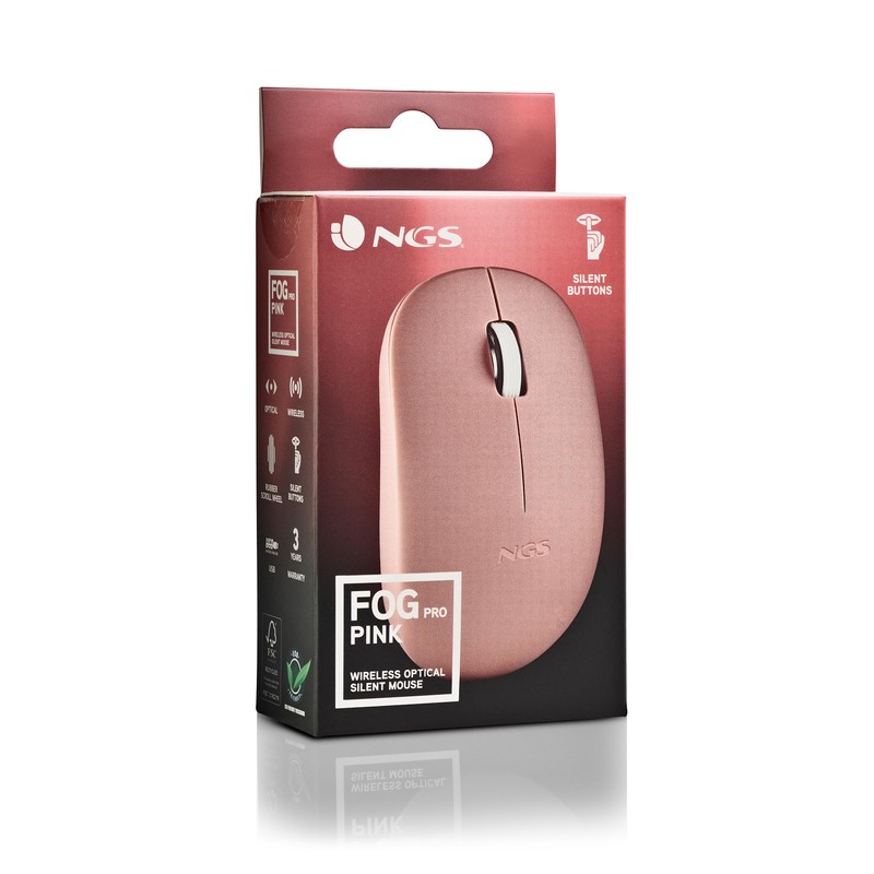 NGS Fog Pro Pink Wireless Mouse 1000 DPI Optical Mouse