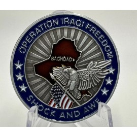 Vanguard Operation Iraqi Freedom "Shock And Awe"  1.75" Military Challenge Coin