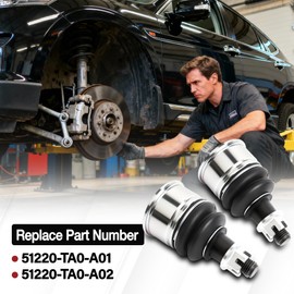 2PCS Front Lower Ball Joint Fit For Honda Accord 2008-2012 Fit For Acura TL TSX 2019-2014 Fit For Honda Accord Crosstour 2010-2011 Fit For Honda Crosstour 2012-2015 Replaces 51220TA0A02 51220TA0A01