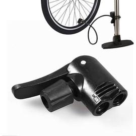 1Pc Black 3 in 1 Bicycle Tire Tyre Air Pump Inflator Adapter Head,Floor Pumps,Small in Size and Light in Weight,Easy to Carry Bike Floor Pumps Sports and Outdoors
