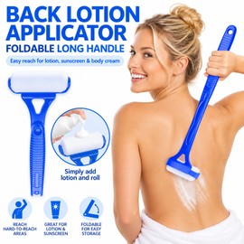 Back Lotion Applicator for Body Care – Foldable Long Handle Roller for Hard-to-Reach Back and Shoulder Areas