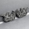 Emblem Badge 2pcs Rhino Badges Emblem Black Mate Black BADGES