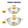 E-far 3QT & 5QT Colander Set of 2, Stainless Steel