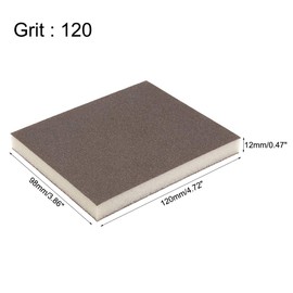 sourcing map Sanding Sponge Blocks 120-Grits Medium Grit Sand Block Pad for Kitchen Metal/Drywall/Wood 8pcs