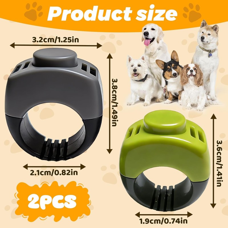 The Set of Easy Clicking Finger Ring Clicker Included Large
