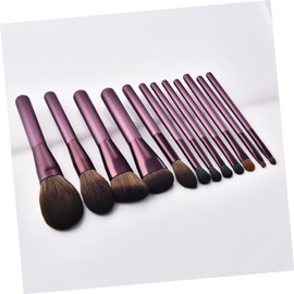 Minkissy 12 in 1 Wood Handle Nylon Bristles Makeup Brush Set Perfect Present for Women Professional Cosmetics Brush Kit
