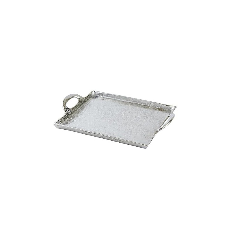 Santa Barbara Design Studio Serving Tray With Handles Rectangular Aluminum