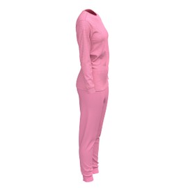 Maks - Juego de 2 piezas de ropa interior térmica para mujer, diseño de juanes, para esquí, Rosado, XL