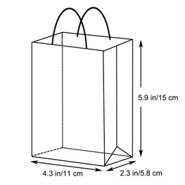 AZOWA Gift Bags Mini Small Kraft Paper Bags with Handles (4 x 2.4 x 6 in, Navy, 12 Pcs)