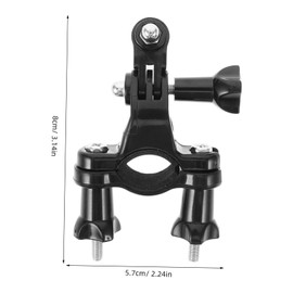 BUGUUYO 1set Versatile Motorcycle and Camera Mount Bracket Easy Installation Action Camera Holder Compatible with Gopro Lightweight and for Outdoor Use
