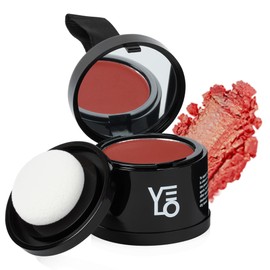 VELO Hairline Powder - Root Touch Up, Instant Grey Coverage, Root Cover up, Hair Color Powder for Women & Men, Hair Fibers and Hair Topper, 48 Hours Lasting Formula (RED BROWN)