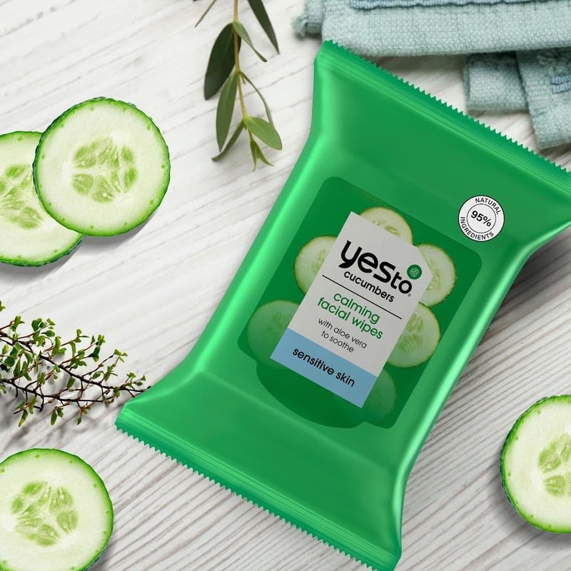 Yes To Face Wipes for Women and Men, Sensitive Facial