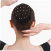 Baluue 4pcs Ballet Hair Nets for Buns Invisible Elastic Edge
