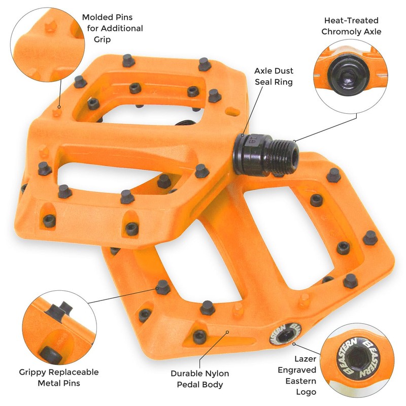 Eastern Nylon Linx Pedals 9/16 - Lightweight, High-Grip MTB &