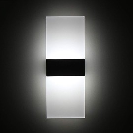 Mobestech LED Wall Light Modern Acrylic Wall Sconce Rectangle Wall Lamp for Bedroom Living Room Stairway Hotel Hallway Pathway Corridor