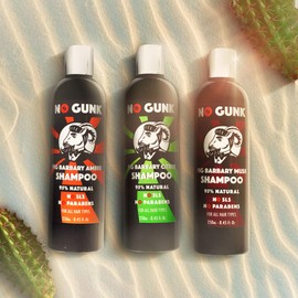 NO GUNK Naturkosmetik Natural Shampoo for Men - No Sulphate, No SLS, No Paraben - All Hair Types - Fig Barbary Shampoo (Musk, 250 ml)