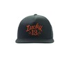 Lucky 13 Shocker Snapback Hat LCSB4SH-23 Black/Rust, OSFA