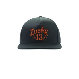 Lucky 13 Shocker Snapback Hat LCSB4SH-23 Black/Rust, OSFA