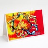 Caroline's Treasures Crab Hot Dang Greeting Cards Pack of 8