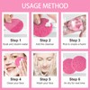 Spunspon 50-Count Facial Sponges, Compressed Natural Cellulose, Pink, Round Shape,