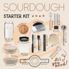 Sourdough Starter Kit,40oz Sourdough Starter Jar with Wooden Lid,2 Banneton
