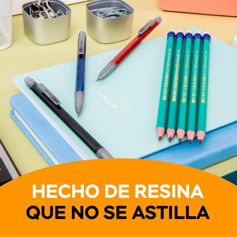 BIC Lápiz Evolution Graphite HB #2 Hecho de Resina Sin
