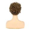 Womens Blonde Brown Short Fluffy Curly Wig for Daily Party