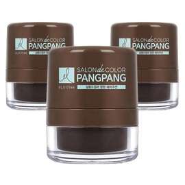 Elastine Salon de Color Pangpang hair cushion, dark brown, 3 pieces / 엘라스틴 살롱드컬러 팡팡 헤어쿠션, 짙은갈색, 3개