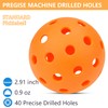 12 Pack Pickleball Balls, 40 Holes Outdoor Pickleballs, High Elasticity